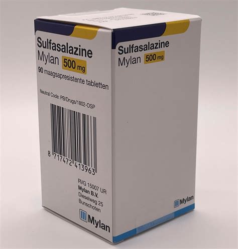 Sulfasalazine Tab 500mg Myl 90st Pt Soma Pharma