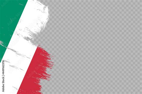 Italy Flag With Brush Paint Textured Isolated On Png Or Transparent