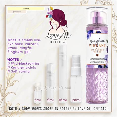 Jual Gingham Vibrant Bath And Body Works Body Mist Share In Bottle Tester Bath Body BBW Share