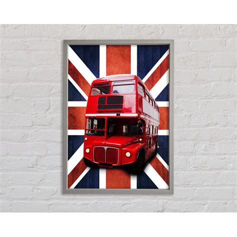 Bright Star Roter Bus Auf Der Britischen Flagge Druck Wayfair De