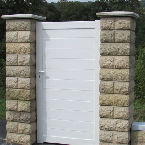 Portillon Avec Battant Pvc Plein Blanc L Xh M Bricomarch