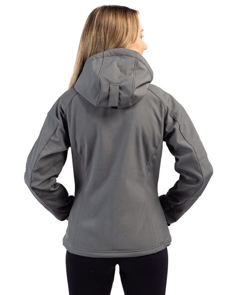 New Ladies Clique Serac Stretch Softshell Hooded Full Zip Jacket