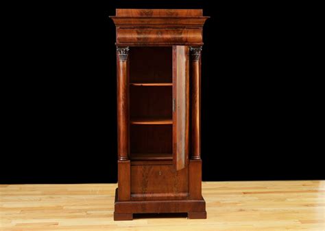 Antique Pedestal Cabinet In Mahogany Bonnin Ashley Antiques Miami Fl