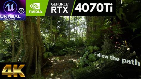 Woo 4k Rtx4070ti Virtual Forest Walk Unreal Engine 5 Realistic Jungle Forest Demo Youtube