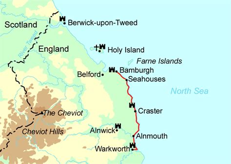 Map Of Northumberland Coast | Gadgets 2018