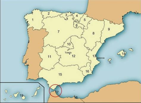 Mapa Mudo España Ceuta Y Melilla