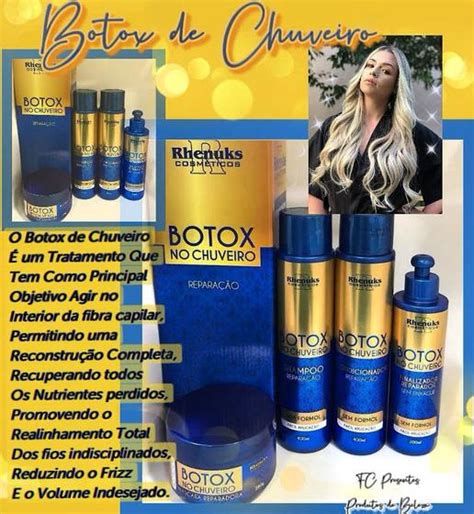 Kit Tratamento Capilar Botox No Chuveiro Rhenuks Reparação Kit de