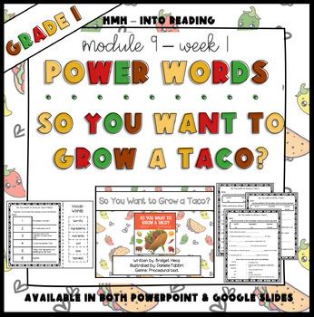 Grade 1 HMH Into Reading Module 9 Week 1 Power Words You Want To