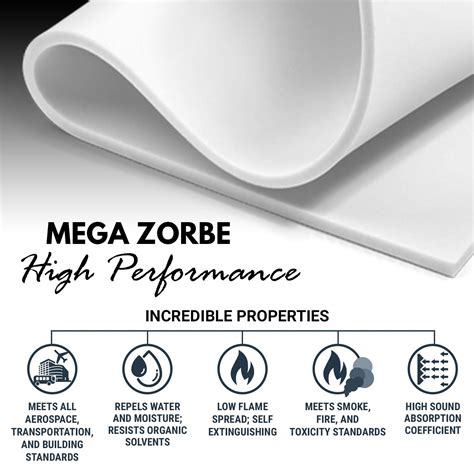 Buy Second Skin Mega Zorbe Hydrophobic Melamine Foam Sheet Sound