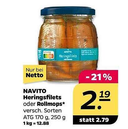 Navito Heringsfilets Oder Rollmops Angebot Bei Netto 1Prospekte De