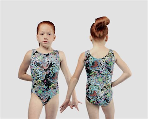 7822 Fp Gym Tank Leotard Flower Power Artiste Claude Dancing Shop