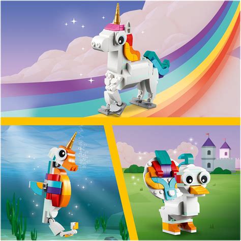 LEGO® Creator 3 в 1 - Вълшебен еднорог 31140, 145 части - eMAG.bg