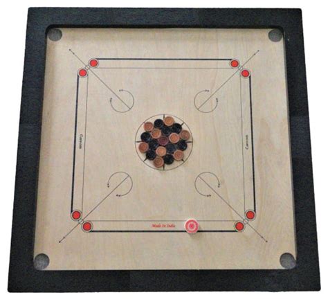 Buy Tournament Full Size Carrom Board With Coins Striker And Boric