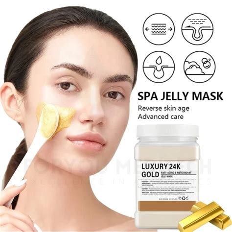 Hydrojelly Facemask Luxury 24k Gold Organic Jellymask Powder Brighten