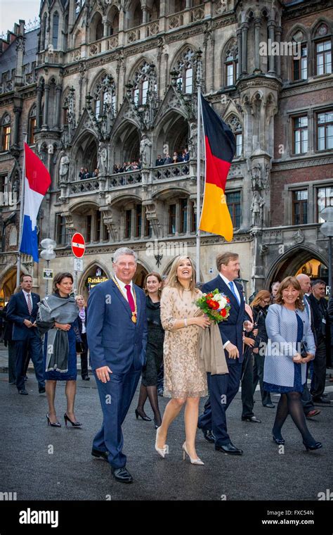 Munchen Germany 13th Apr 2016 King Willem Alexander And Queen