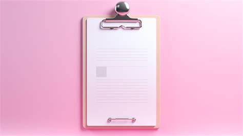 Premium Ai Image White Clipboard With Checklist On Pink Background