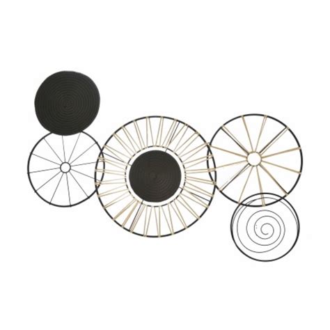 Metal 48 5 Circles Wall Decor Black Natural 1 Fred Meyer