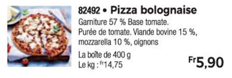 Promo Pizza Bolognaise Chez Thiriet