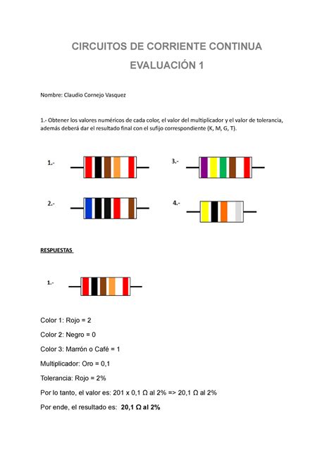 Evaluacion Cc Primera Prueba Corriente Continua Circuitos De