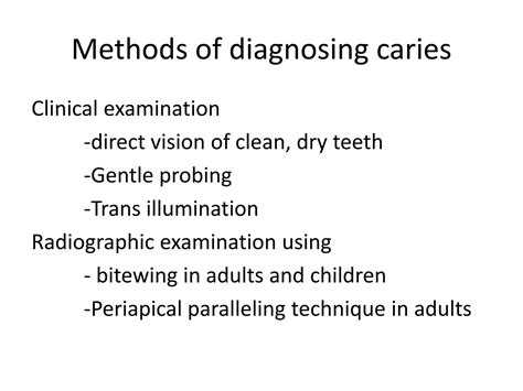 Solution Radiographic Diagnosis Of Dental Caries Short Notes