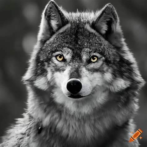 Imagen De Un Hermoso Lobo Blanco Y Negro