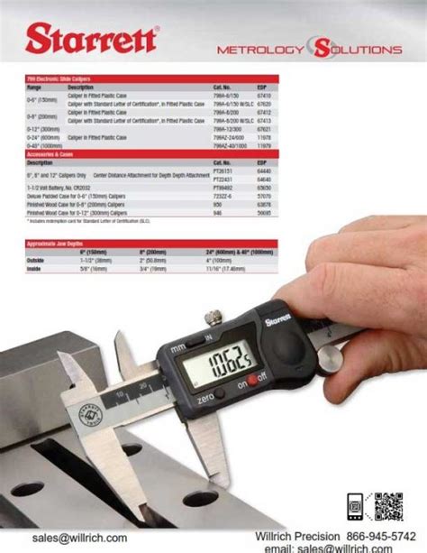 Starrett Series Digital Caliper Az Willrich