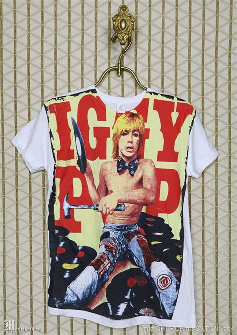 Iggy Pop T Shirt Soft White Tee Vintage Rare Iggy And The Etsy