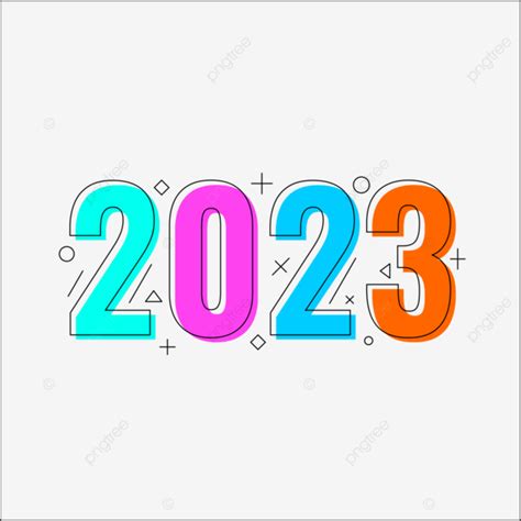 2023 PNG dibujos Feliz Año Nuevo Efecto De Texto Año Nuevo PNG y