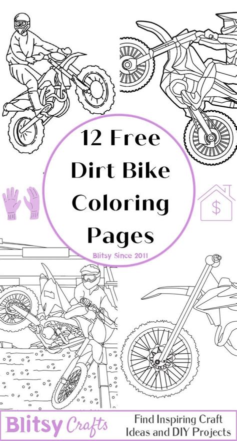 12 Free Dirt Bike Coloring Pages for Kids and Adults