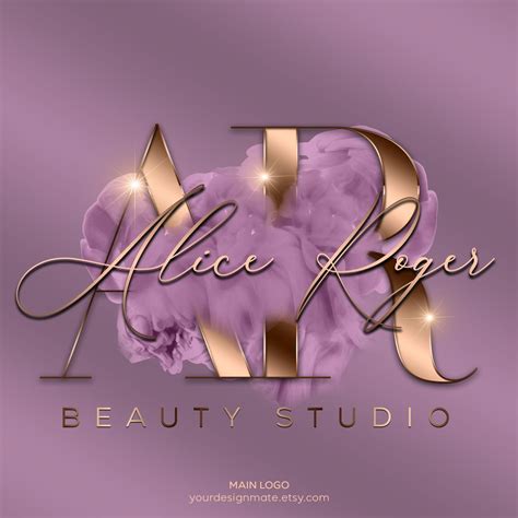 Lilac Logo Beauty Logo Rose Gold Logo Scented Candles Logo Wax Logo