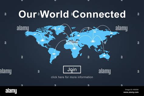 Our World Connected Social Networking Interconnection Concept Stock