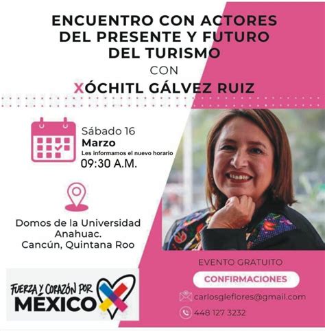 Xóchitl Gálvez visitará Cancún y Playa del Carmen este sábado 16 de