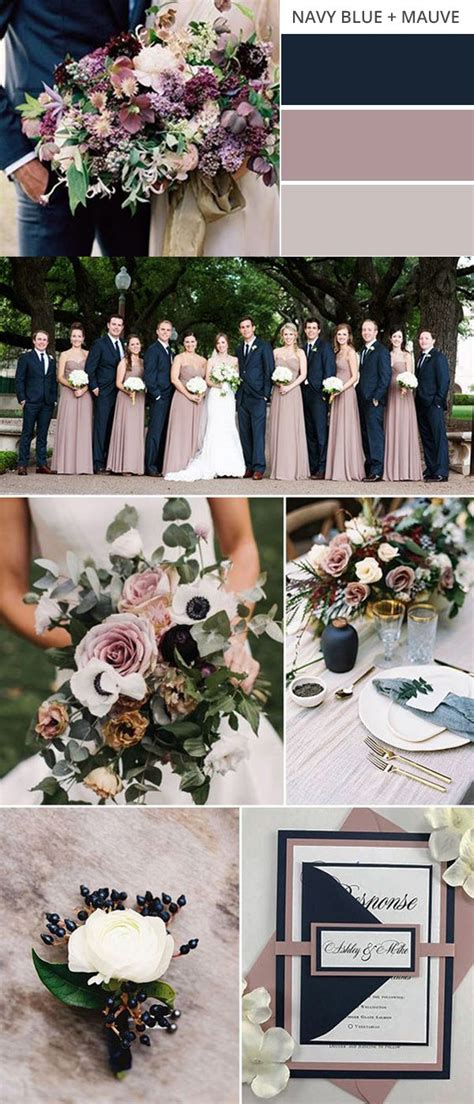 Navy Blue And Mauve Fall Wedding Color Ideas Emmalovesweddings