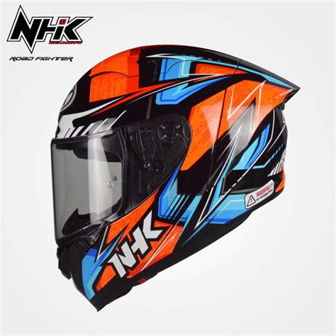 Nhk Helmets Gp R Tech Slab Full Face Single Visor And Nhk Arm Sleeves