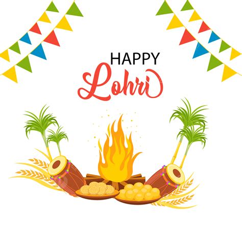 Greeting Card Happy Vector Png Images Happy Lohri And Punjab Festival