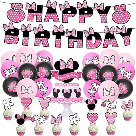 Buy Simyron Minnie Themed Party Decorations 32 PCS Minnie Party Balloon