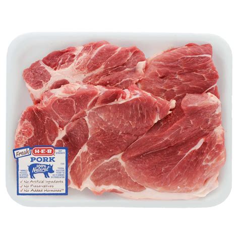 H E B Boneless Boston Butt Pork Steaks Thick Cut Shop Pork At H E B