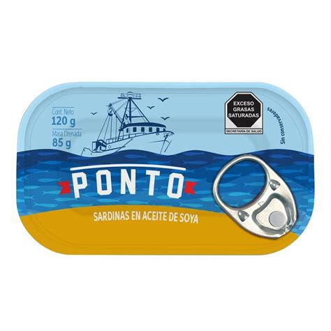 Sardinas Ponto En Aceite De Soya 120 G Walmart