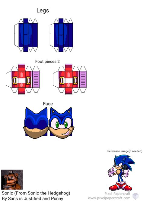 Minecraft Papercraft Sonic The Hedgehog Sonic Papercraft By Tvfan