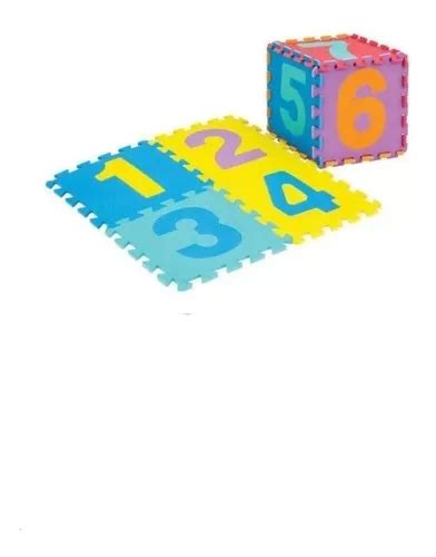 Piso Goma Eva Alfombra Didactica Numeros Proteccion Bebe MercadoLibre