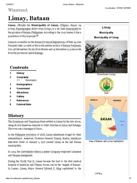 Limay Bataan Wikipedia Philippines Business