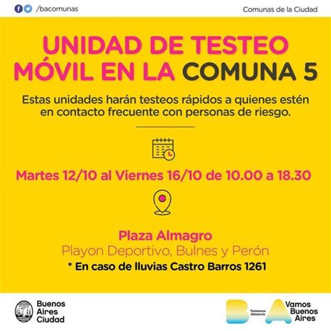 Esta Semana Testeos En Plaza Almagro Almagro Tu Barrio