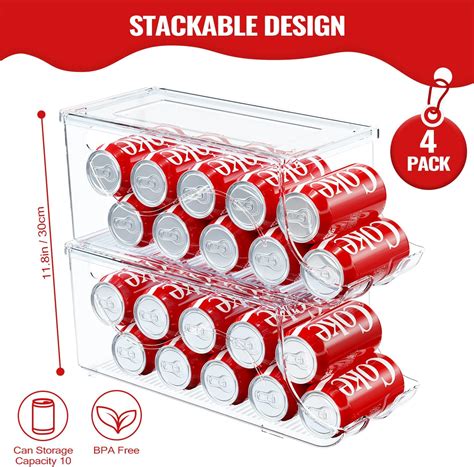 Paquete De Organizadores Apilables Para Refrigerador Dispensador De