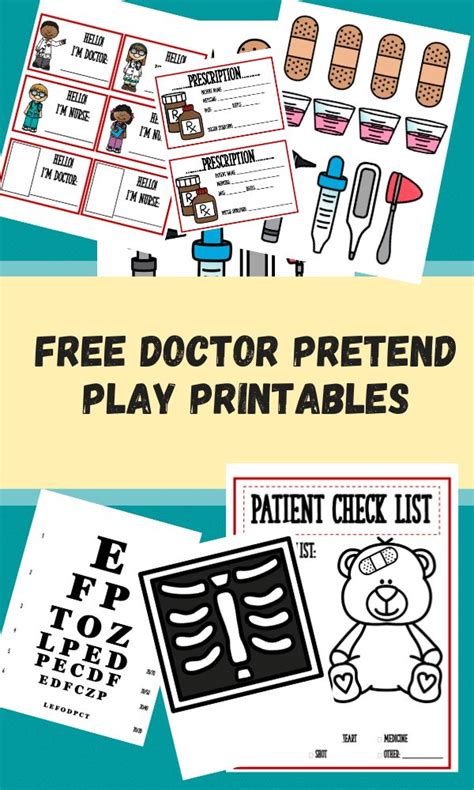 6+ FREE Doctor Pretend Play Printables Worksheets | Dramatic play preschool, Pretend play ...