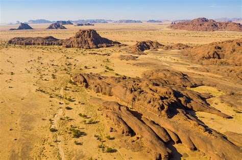 Aerial of the Ennedi Plateau, UNESCO … – License image – 71306918 ...