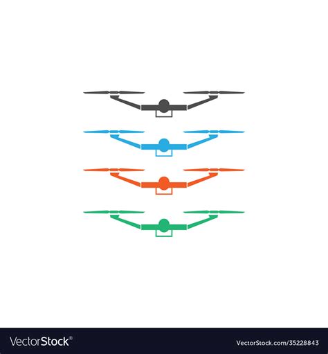 Drone Icon Logo Design Royalty Free Vector Image