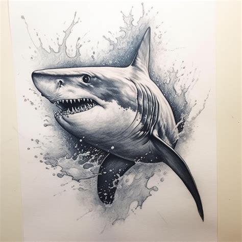 Shark Tattoo Design Shark Drawing Shark Art Dark Art Tattoo