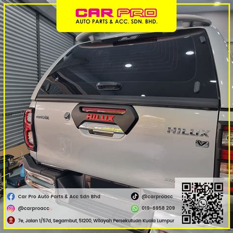 Toyota Hilux Revo Rocco Rogue Tailgate Handle Cover With M