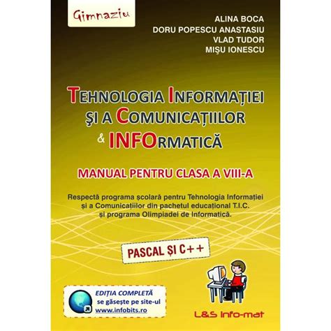 Tehnologia Informatiei Si A Comunicatiilor Si Informatica Clasa A VIII