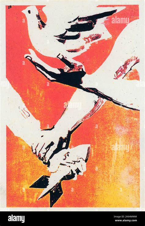 Vietnam War Vietnamese Patriotic Poster Peace Not War The Hand